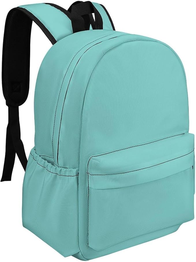 Pale Cyan Backpack Adult Travel Daybag for Women Men College Backpack for Vacation Hiking Camping Bag