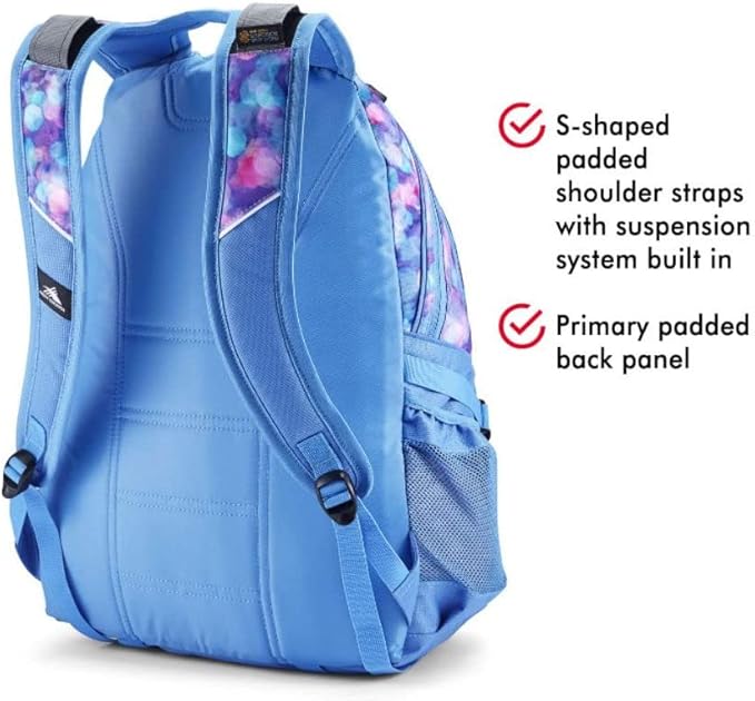 High Sierra Loop Backpack, Travel, or Work Bookbag with tablet sleeve, One Size, Shine Blue/Lapis