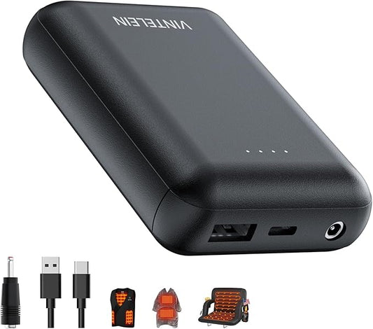 7.4V 5V Heated Vest Battery Pack 10000mAh - Rechargeable Power Bank for ORORO, Arris, DR.Prepare, KOVNLO, TIDEWE & Other Electric Heating Vests/Jacket/Hoodie/Blanket/Camping Chair/Seat Cushion