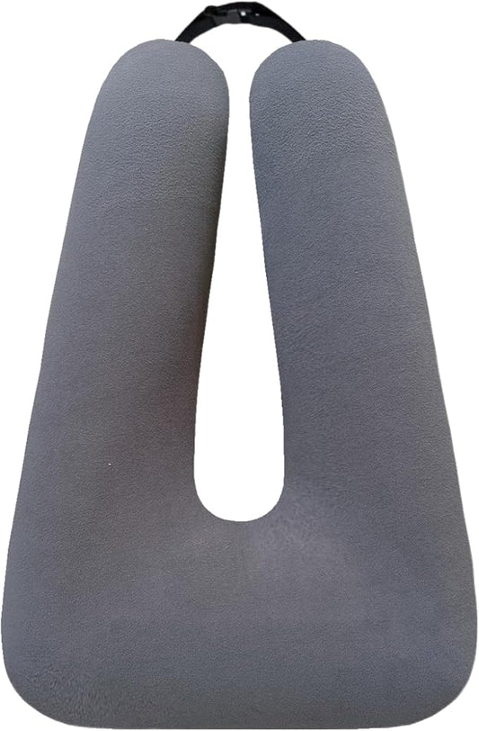 Travel Pillow, Travel Pillow for Adults and Children, Road Trip Sleeping Pillow, Provides Head and Body Support for Adults and Children in The Back Seat of Long Car Trips, Gray