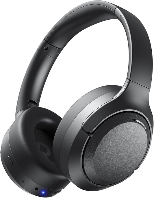 EKSA P300 Wireless Bluetooth Headphones, Active Noise Cancelling Over Ear Headset with ENC Mic,Transparency Mode, 100H Playtime, Hi-Res Audio, Deep Bass,BT 5.4 Headset for Music Office Travel