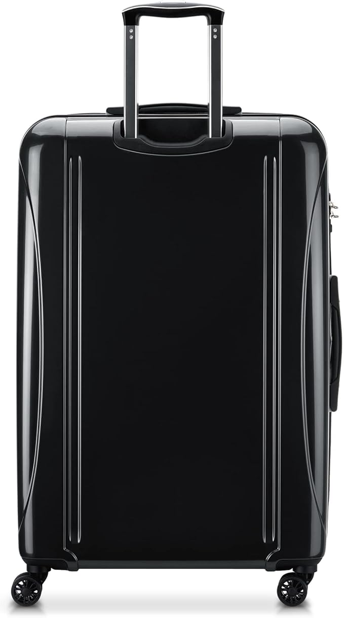DELSEY PARIS Helium Aero Hardside Expandable Luggage with Spinner Wheels, Black, Checked-Large 28 Inch