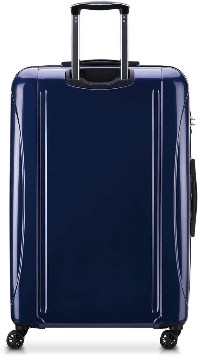 DELSEY PARIS Helium Aero Hardside Expandable Luggage with Spinner Wheels, Blue Cobalt, Checked-Large 28 Inch