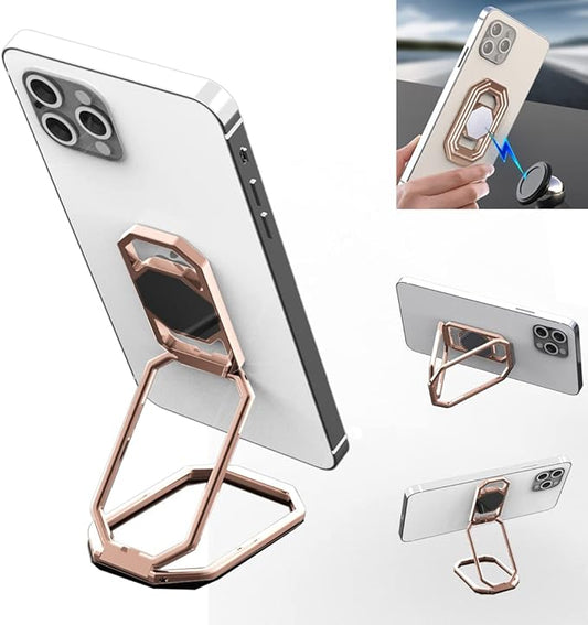 Phone Ring Holder Finger Kickstand Cell Phone Grip 360° Foldable Phone Stand Metal Phone Back Grip for Magnetic Car Mount Phone Kickstand Attachment Compatible with Most Smartphones