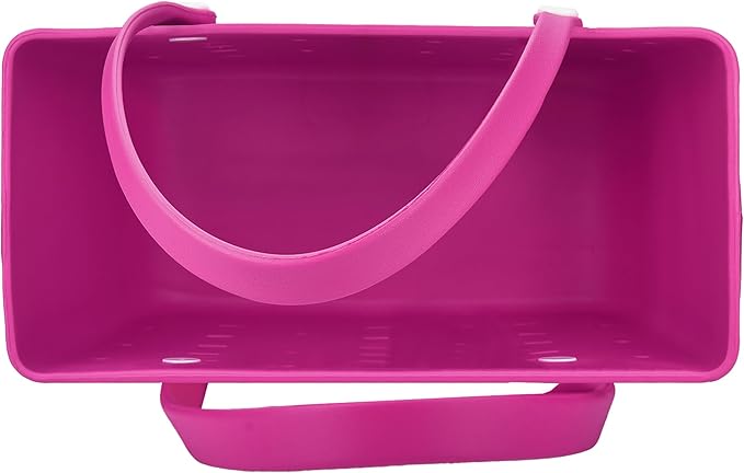 2-Piece Tote Bag Set, Waterproof Rubber Beach Bag with Summer Pattern, Medium & Large Handbag for Pool, Beach, Boat