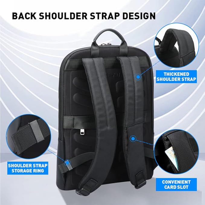 BOPAI 17 inch Super Slim Laptop Backpack Men&Women Anti Theft Backpack Waterproof College Backpack Travel Laptop Backpack for Men Business Laptop Backpack Casual Daypack for Men