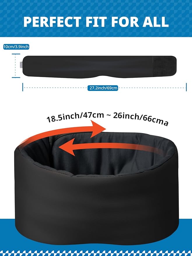 Sleep Mask, Eye Mask for Sleeping, Upgrade Double Side Blackout Eye Cover for Women Men, Light Blocking Wider Adjustable Band for Side Sleeper, Travel, Nap, Ultra-Soft, Yoga, Relief Eye, Black