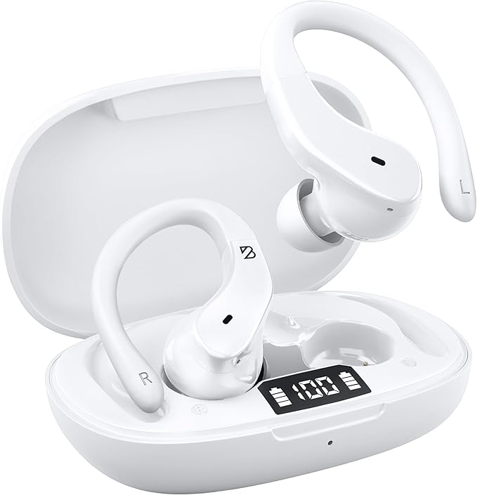 Back Bay Audio - Runner Wireless Earbuds for Running, Workout Wrap Around Earbuds Bluetooth Headphones for Sports, Around The Ear Wireless Bluetooth Running Headphones, Hook Over Earphones Earhooks
