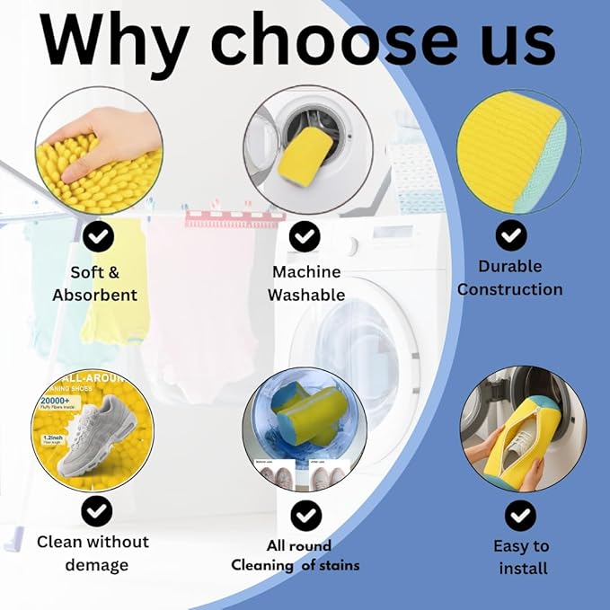 Sneaker Laundry Bags (2 Pack) – Padded Shoe Washing Bags for Washing Machine, Zippered & Reusable