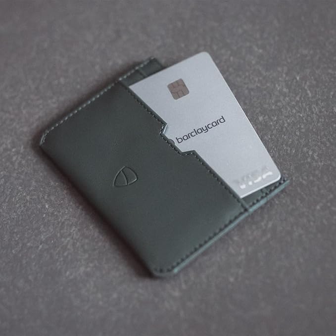 Vaultskin MOORGATE Slim Card Holder - Minimalist Leather Wallet, RFID Blocking Sleeve, Fits Front Pocket, for Men and Women