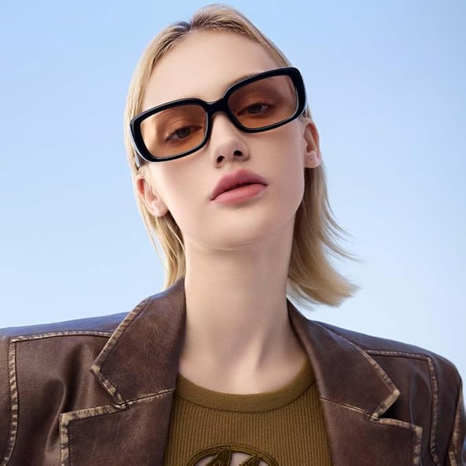 BOLON Men Women Retro 90’s Vintage Y2K Trendy Rectangle Polarized Sunglasses, Exclusive Eyewear Brand of EssilorLuxottica