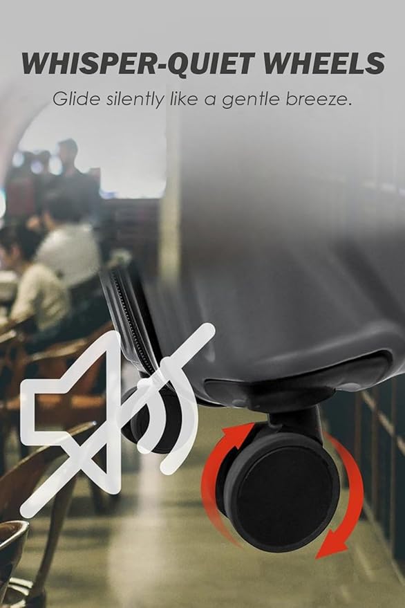 HotWay 24 Inch Expandable Checked In Luggage, Lightweight Hardshell Luggage with Spinner Wheels, Gray