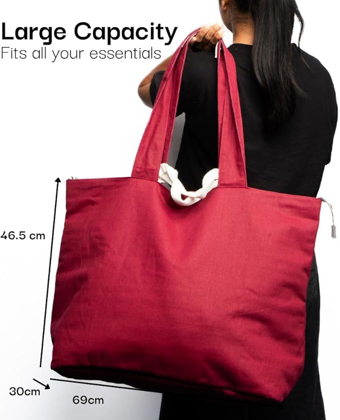 Salt Earth Large Beach Bag for Women, Extra Large Travel Tote With Pockets, Weekender Tote Bag For Women, Oversized Carry