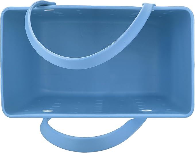 2-Piece Tote Bag Set, Waterproof Rubber Beach Bag with Summer Pattern, Medium & Large Handbag for Pool, Beach, Boat