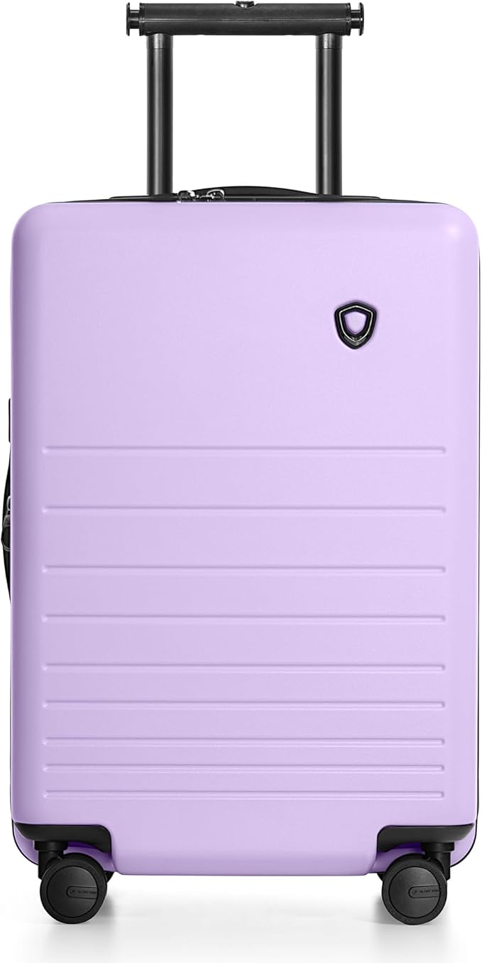 Traveler's Choice Markham Hardside Expandable Luggage with Double Spinner Wheels, Carry-On 21-Inch Suitcase, Purple