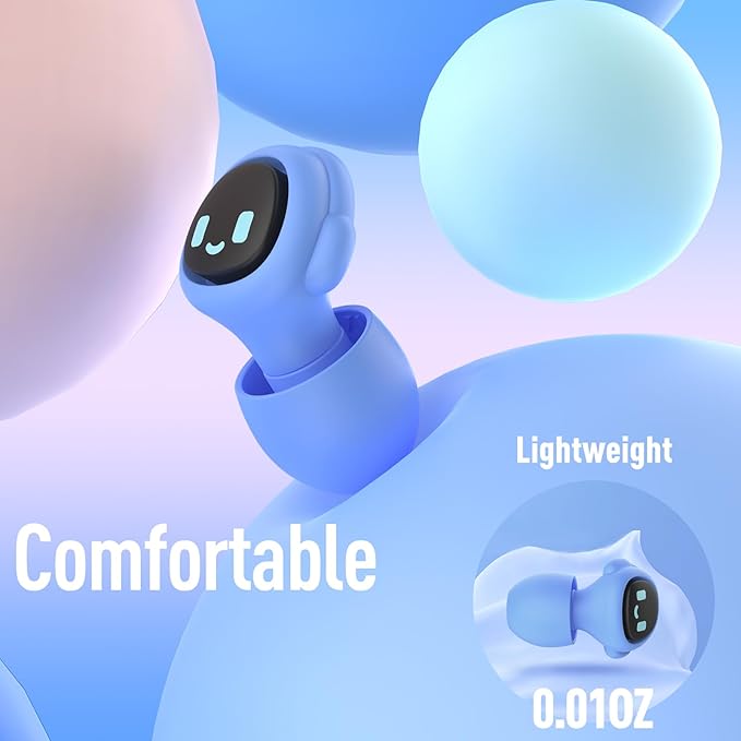 2 Pairs Kids Ear Plugs for 5-12 Yr, 27 dB Noise Reduction Extra Small Earplugs, Ear Plugs for Kids for Noise Sensitivity, Socializing, Sleep, Focus, 4 Sizes Ear Tips in XS-L (2X Purple+Cord)