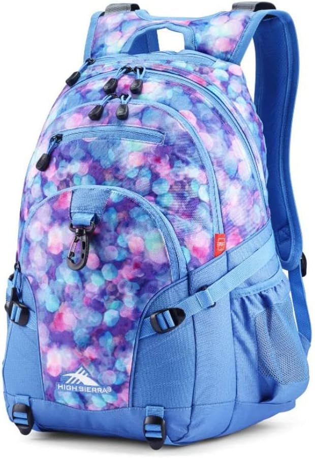 High Sierra Loop Backpack, Travel, or Work Bookbag with tablet sleeve, One Size, Shine Blue/Lapis