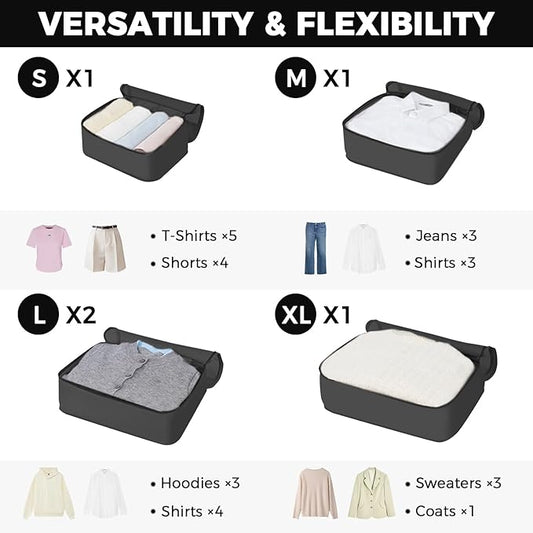 BAGAIL 9 Set Packing Cubes Luggage Packing Organizers for Travel Accessories