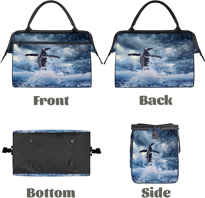 Travel Duffel Bag Penguin Bird Waterproof Sports Duffel Bags Lightweight Large Capacity Weekender Carry On Gym Bag for Women Men