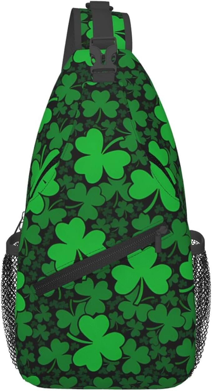 QFXUYNG St. Patrick's Day Adult Sling Bag Unisex Chest Bags Crossbody Backpack Casual Daypacks Shoulder Bag for Women Men Cycling Hiking Travel