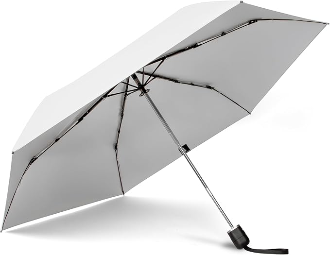 ShedRain Super-Slim Compact Travel Umbrella – Auto Open & Close Sun Protection Design, Lightweight Portable Wind-Resistant Model with UPF 50+ UV Block, 42" Arc & 10.5" Folded Size