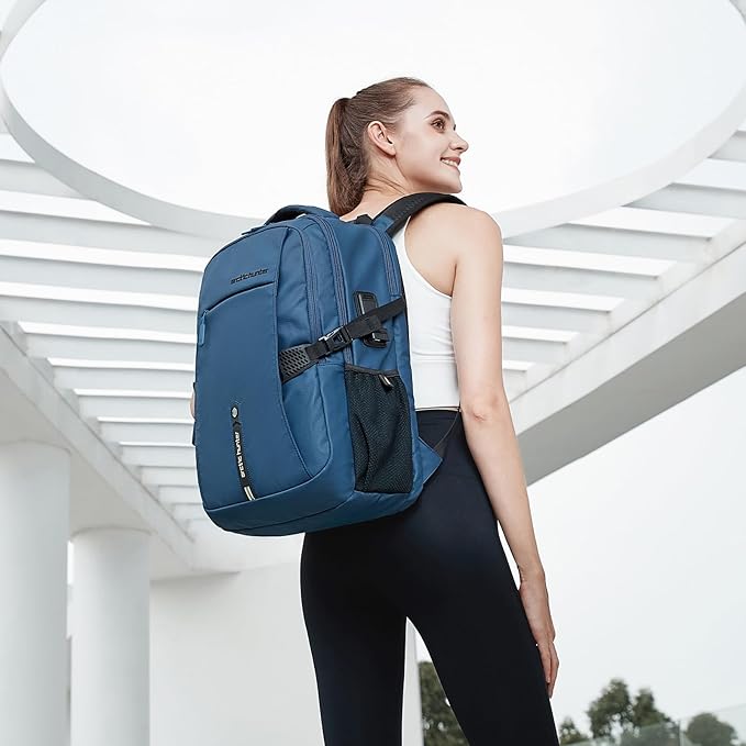 Blue Business Laptop Backpack for Men Women, 30L Anti-Theft Carry on Travel Backpack Flight Approved for Airplane, Adults Back pack Bag for Work, Commuting, Weekend Casual Daypack