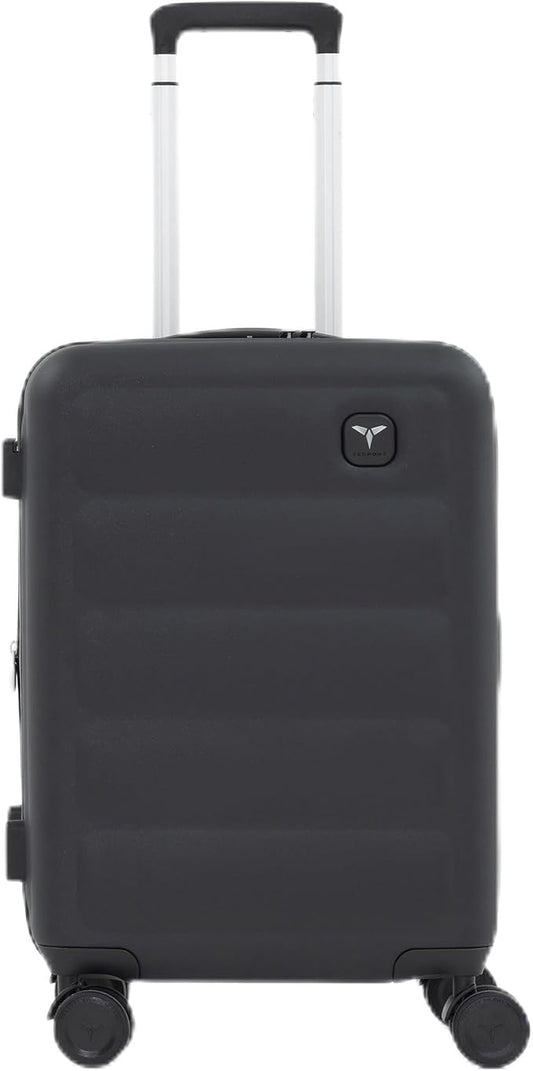 Tesport 22in Hard Shell Carry-On Luggage with Spinner Wheels, Lightweight PC Expandable Carry-On Suitcase with TSA Lock, Built-in Cup Holder, Black