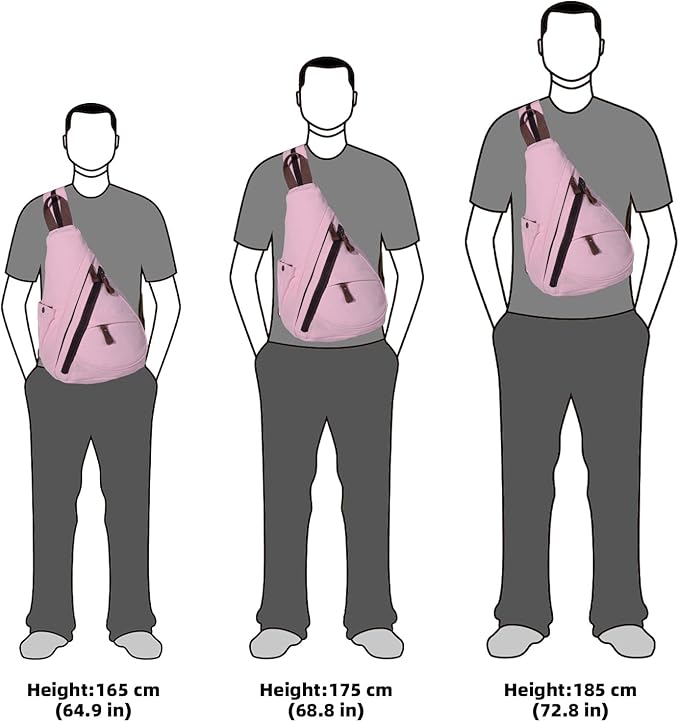 KL928 Canvas Sling Bag - Small Crossbody Backpack Shoulder Casual Daypack Rucksack for Men Women(Large Version)