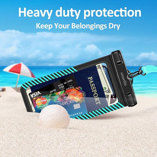 Waterproof Phone Pouches Bags Holder, Cell Phone Water Protectors 4 Pack for Swimming, IPX8 Waterproof Phone case Cover for iPhone 15 14 13 Pro Max 12 11, for Galaxy S24 S23 Ultra Up to 7"