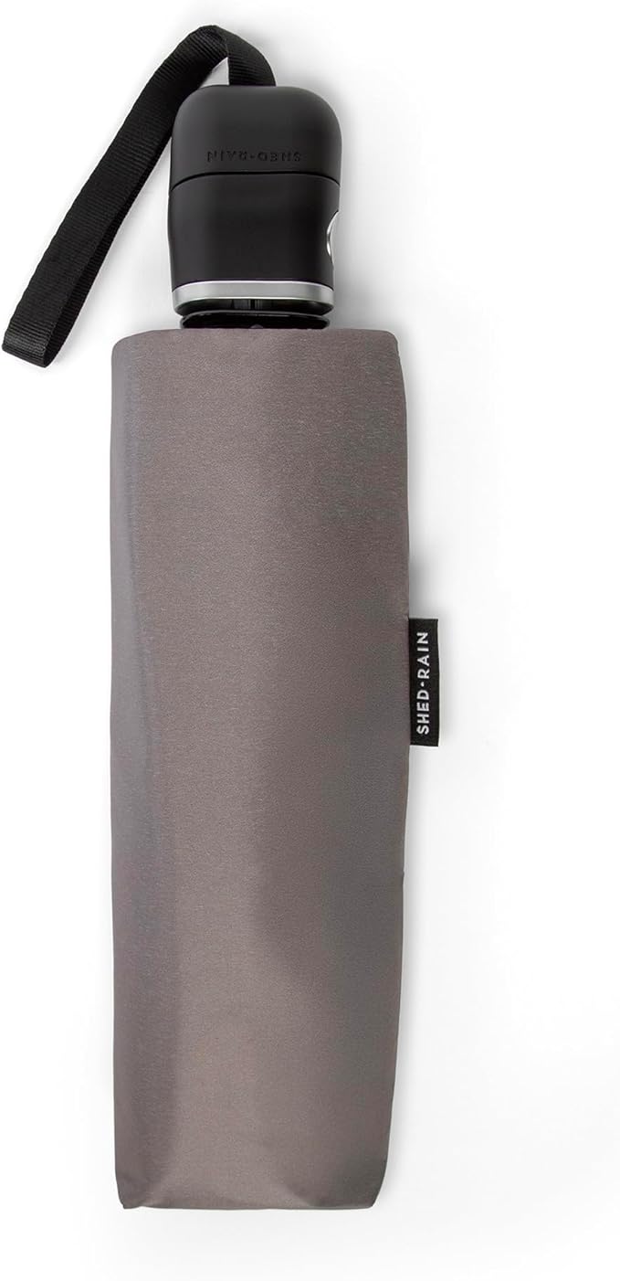 ShedRain Super-Slim Compact Travel Umbrella – Auto Open & Close Sun Protection Design, Lightweight Portable Wind-Resistant Model with UPF 50+ UV Block, 42" Arc & 10.5" Folded Size