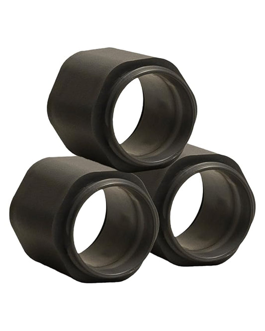 Cadence Extender - Add On to Any Flex Magnetic Containers with Lids,Extension to Travel Bottles for Toiletries - Carry On Travel Essentials For Women/Men - Adds Additional 1.43 fl oz - 3pk, Charcoal