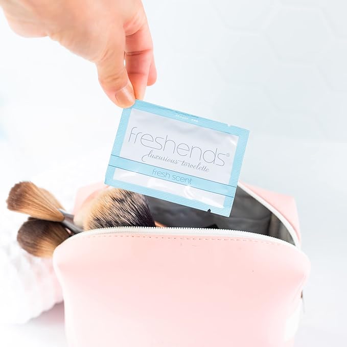 Freshends Luxurious Towlette Variety Bundle: (25) Freshends, (25) Freshstarts, (25) Freshlens, (25) Hand Sanitizer Wipes. Flushable toilet tissues, personal care wipes, and travel-friendly wet wipes