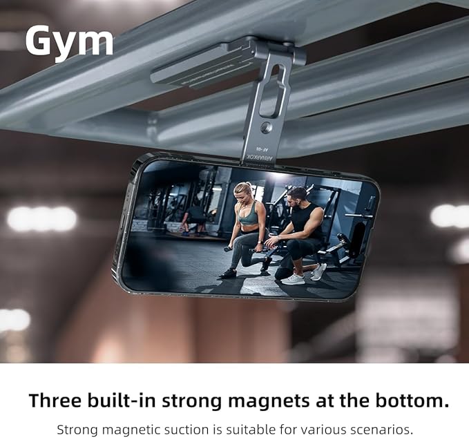 Dual Magnetic Phone Mount Magsafe Pocket Foldable Mini Tripod Magnetic Phone Holder for Smart Phone,All 3 Legs Magnetic,Gym Essentials,Magnetic Phone Mount Stand,Travel Selfie Stick Vlog Rig