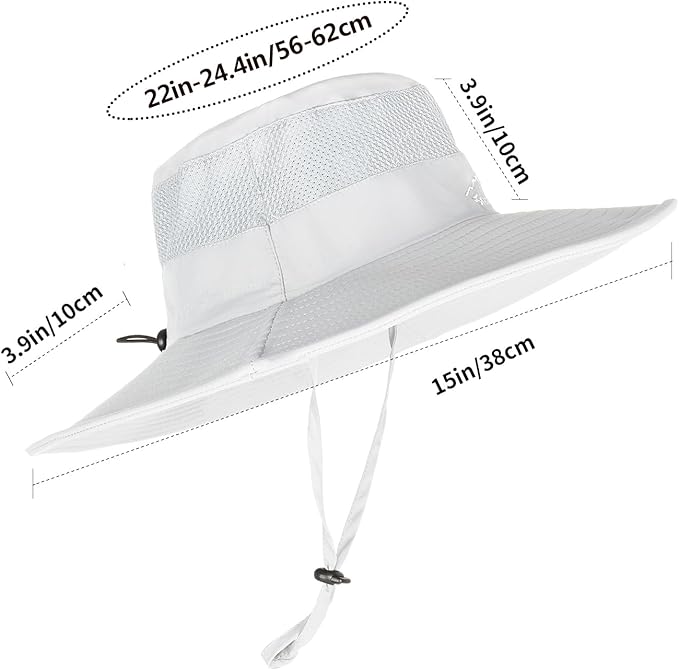 Sun Hats for Men Women Fishing Hat UPF 50+ Breathable Wide Brim Summer UV Protection Hat