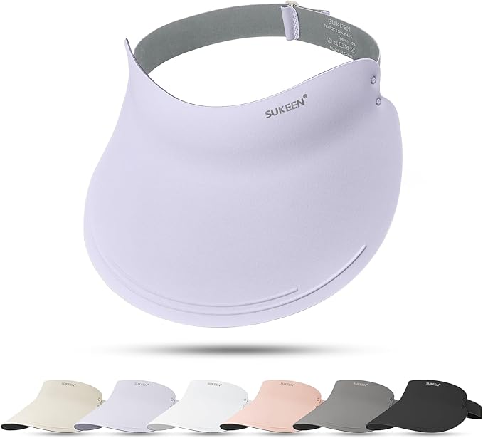 Sukeen Wide Brim Sun Visor Hat for Women Men,UPF50+ Seamless Sun Hats Foldable Ponytail Beach Hats for Daily Outdoor Sport