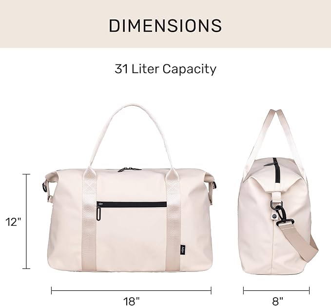 Jadyn Lola Travel Bag, Weekender/Overnight Duffel, Gym Tote Bag for Women, Men