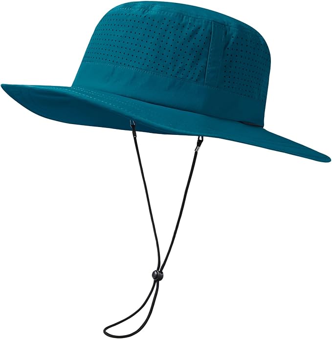 UPF 50+ Bucket Sun Hat with Laser Perforated Mesh Cooling Adjustable Breathable Lightweight for Outdoor Men Women