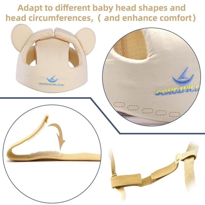 Xifamniy Baby Soft Safety Helmet Foam Head Protector Helmet for Toddler Infant Walking Suit 6-24m