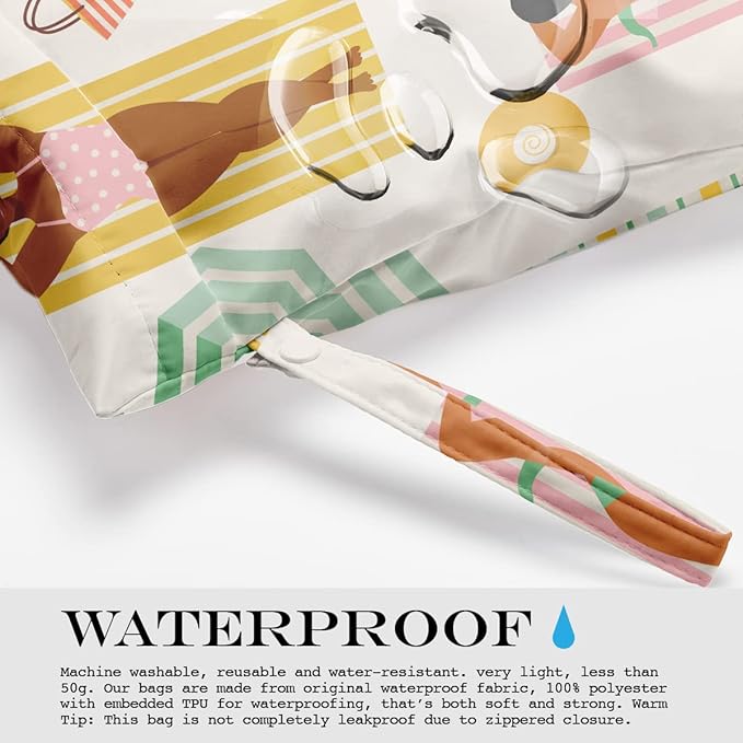 Wet Bag, Wet Dry Bag, Wet Bag for Swimsuit, Travel, Beach, Pool, Diapers, Dirty Yoga Gym Clothes, Makeup Bag, Waterproof Reusable s Weekend Bag for Women s Trip Gifts