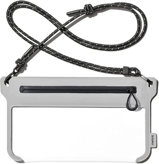bitplay AquaSeal Lite- Universal Waterproof Phone Pouch/Dry Bag with Adjustable Strap Grey