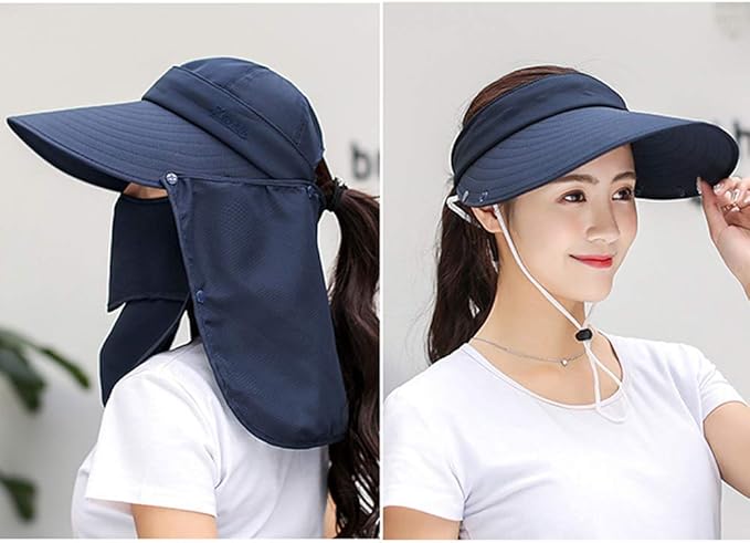 Outdoor UPF 50+ UV Sun Protection Waterproof Breathable Face Neck Flap Cover Folding Sun Hat for Men/Women