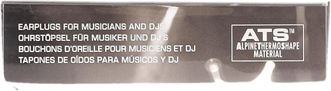 Alpine MusicSafe Pro - High Fidelity Earplugs for Musicians - 3 Interchangeable Premium Filter Sets: 16, 19 & 22 dB - Professional Musician Hearing Protection - Black