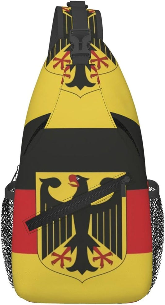 Germany Flag Sling Bag Multipurpose Crossbody Sling Backpack Travel Cycling Hiking Shoulder Bag For Women Men