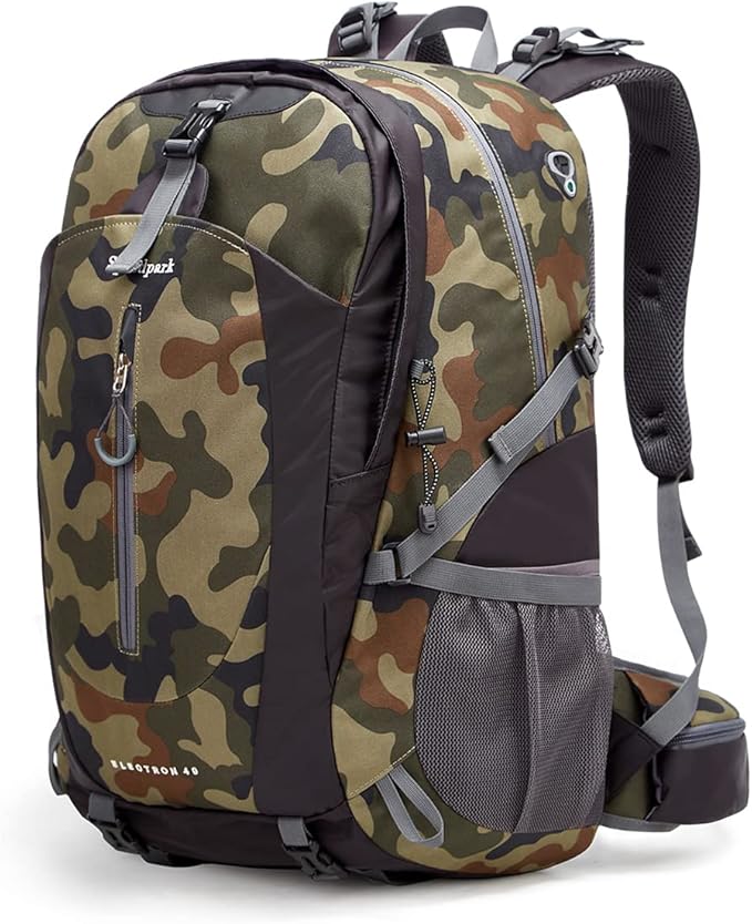 SPEEDPARK Hiking Backpack 40L Waterproof Hiking Daypack with Rain Cover, Outdoor Trekking Travel Backpacks for Men Women