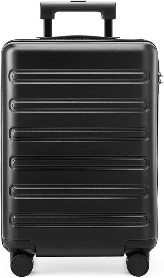 NINETYGO Large Checked Luggage 28 Inch, Checking In Luggage with Smooth Double Spinner Wheels, Hard Shell PC+ABS Suitcase, Lightweight Travel Luggage, TSA Approved (Black, Andes)