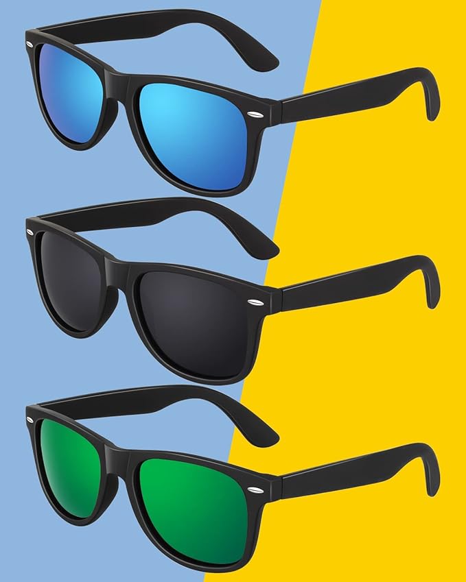 CGID Sunglasses Men Womens Polarized Lightweight Retro Black Shades UV400 Driving Fishing Golf