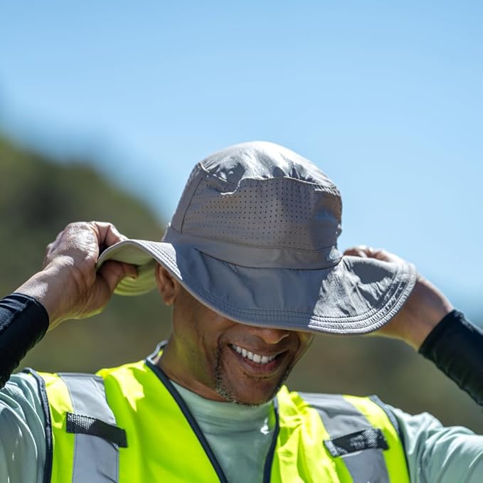 MISSION Cooling UPF Boonie Hat - Unisex Sun Hat for Hiking, Beach & Fishing - Sweat & Water Activated Technology