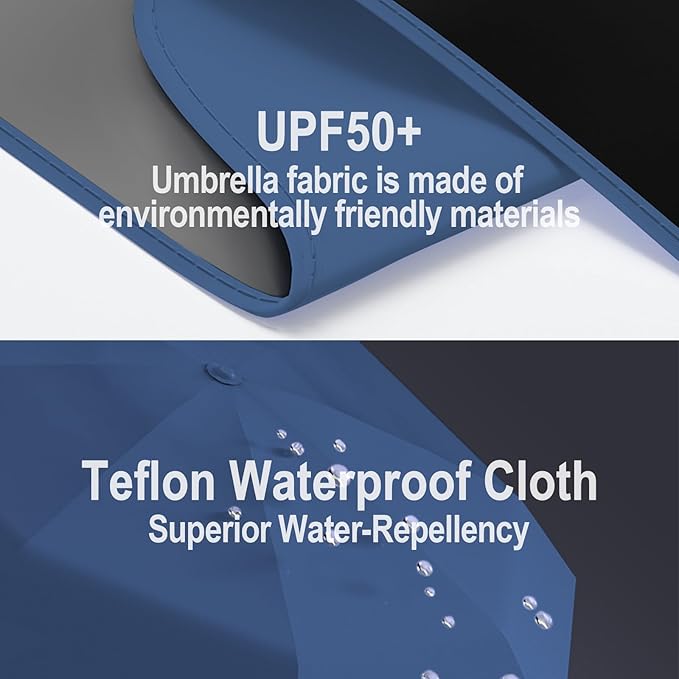 Windproof Mini Travel Folding Umbrella - UPF 50+ Sun & Rain Protection, Small Compact Lightweight Design Fits in Pocket or Bag, Eco-Friendly Fabric Wallet Umbrella for Commuter, Men Women Boys Girls