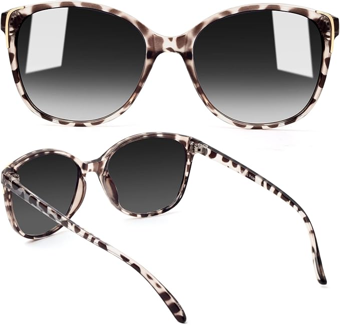 Face Shadow Polarized Sunglasses for Women, Cat Eye Sunglasses for Small Face Ladies Ultralight UV400 Protection