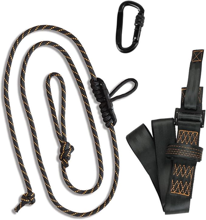 MUDDY Safeguard Youth Combo Safeguard Harness, Lineman's Rope, Tree Strap, Suspension Relief Strap, & Carabiner Super Light Easy-to-Use 360-degree Movement Outdoor Hunting Tree Climbing Gear